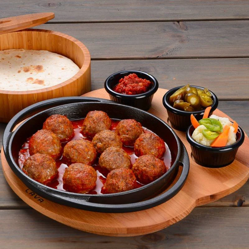 20 cm - Cast Iron Cookware Piatto In Ghisa Con Supporto In Legno - Image 5