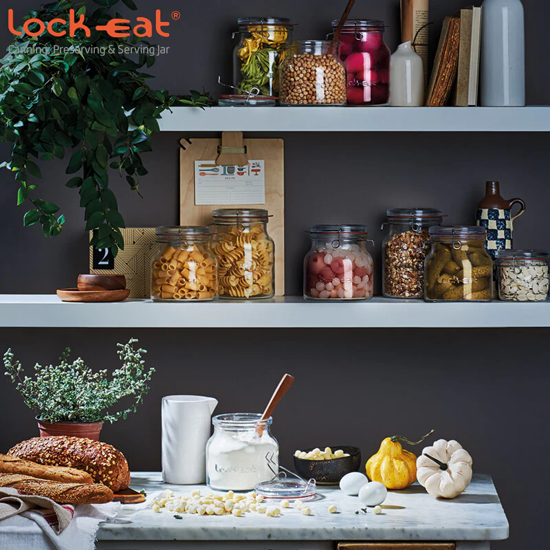 200 cl - Lock Eat Vasetto Ermetico in Vetro - Set 6 Pezzi - Image 2