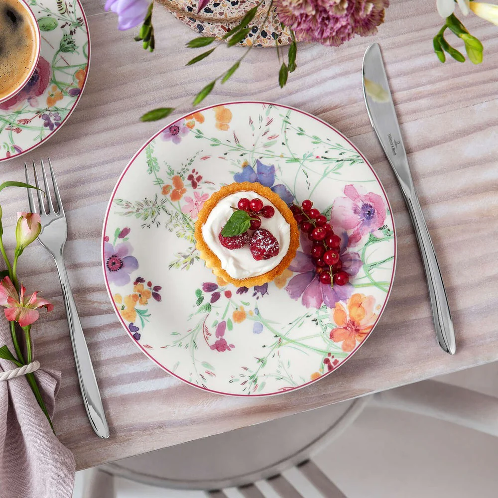 21.5 cm - Mariefleur Basic Piatto Dessert In Porcellana Premium - Set 6 Pz - Image 2