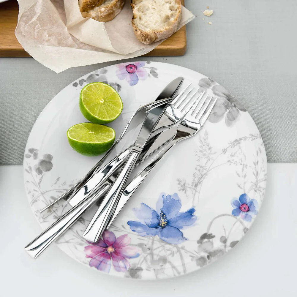 21.5 cm - Mariefleur Gris Basic Piatto Dessert In Porcellana Premium - Set 6 Pz - Image 2