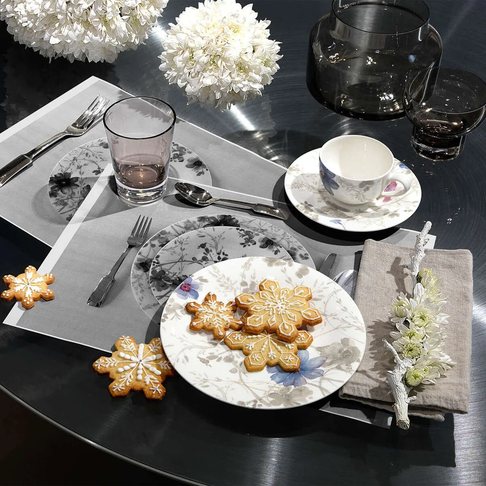21.5 cm - Mariefleur Gris Basic Piatto Dessert In Porcellana Premium - Set 6 Pz - Image 3