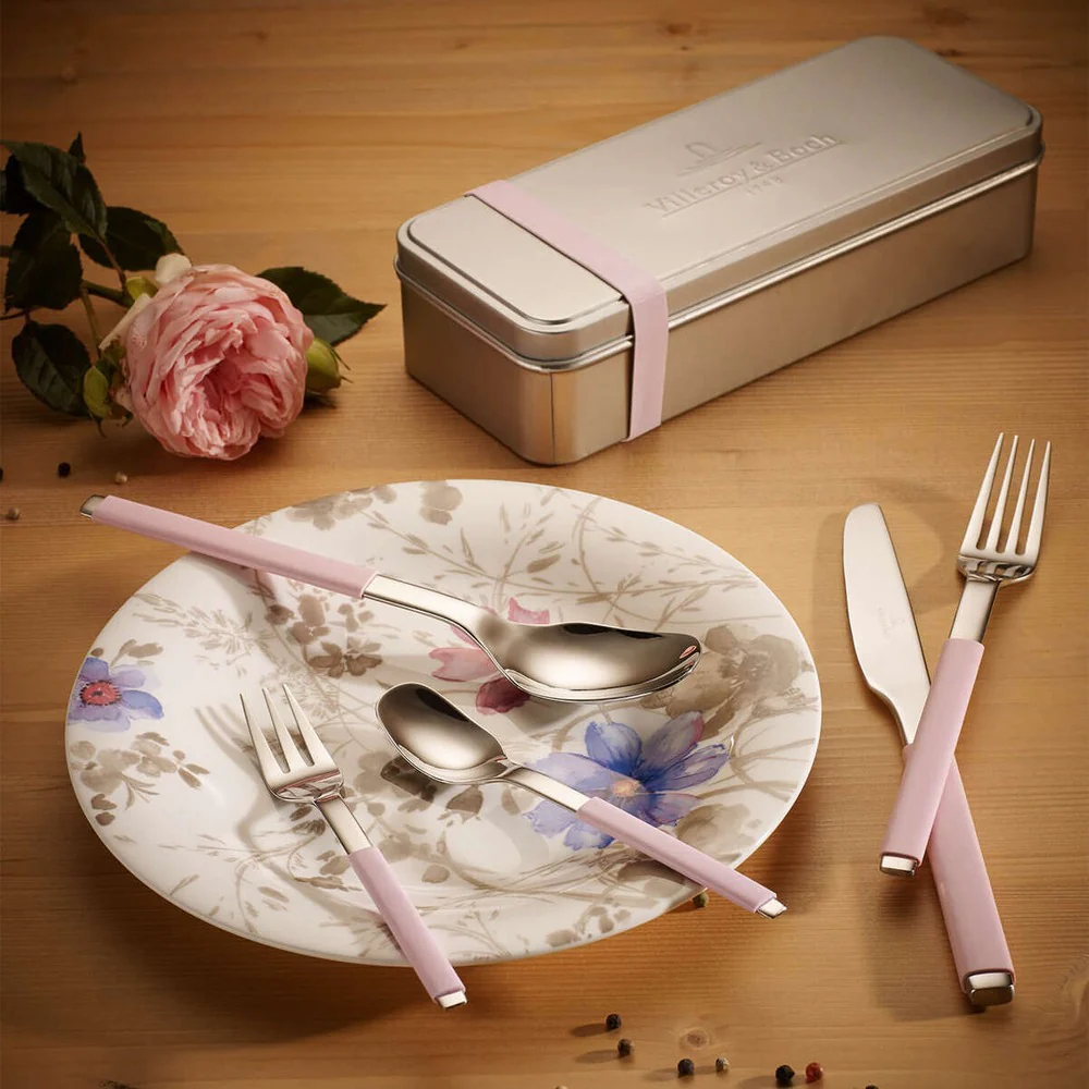 21.5 cm - Mariefleur Gris Basic Piatto Dessert In Porcellana Premium - Set 6 Pz - Image 4