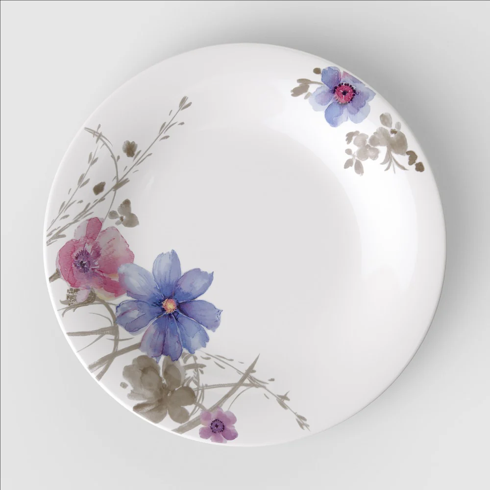 21.5 cm - Mariefleur Gris Basic Piatto Dessert In Porcellana Premium - Set 6 Pz - Image 6