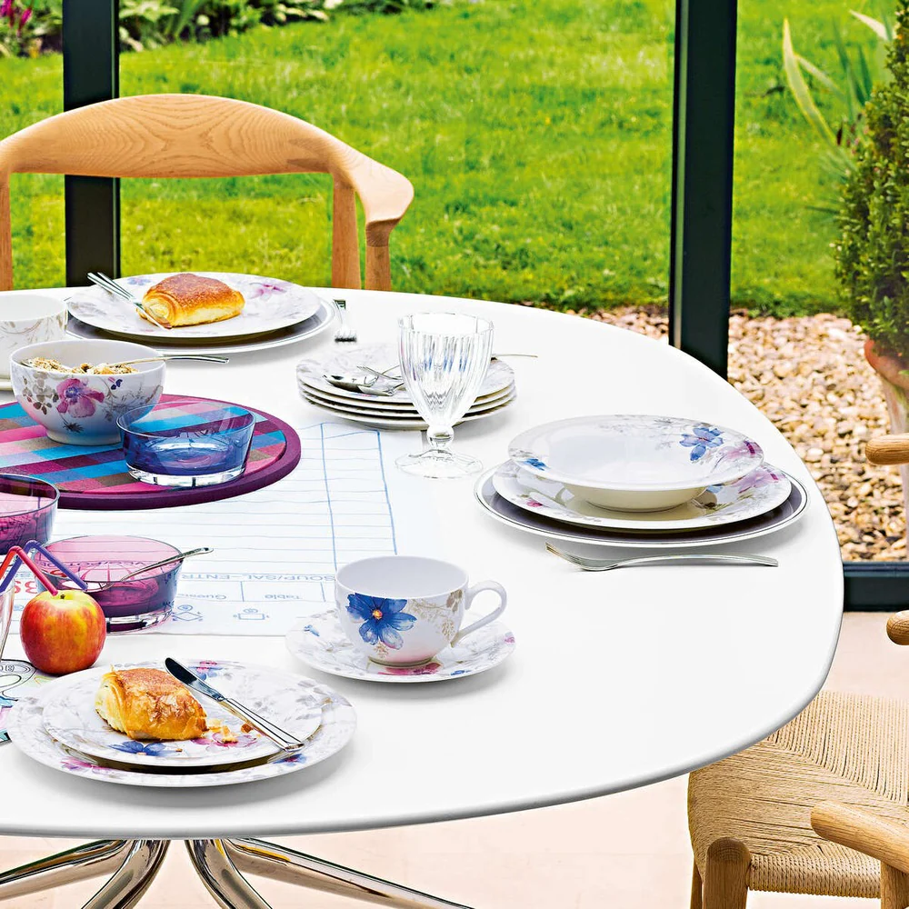 21.5 cm - Mariefleur Gris Basic Piatto Dessert In Porcellana Premium - Set 6 Pz - Image 8