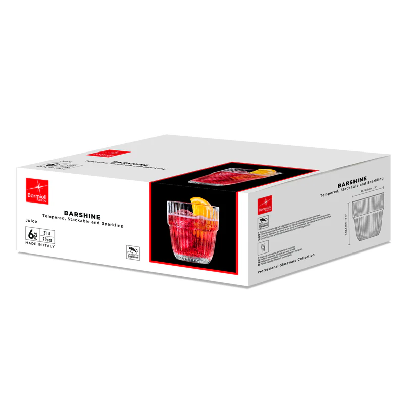 21 cl - Barshine Bicchiere Bibita in Vetro Temperato - Set 6 Pezzi - Image 3