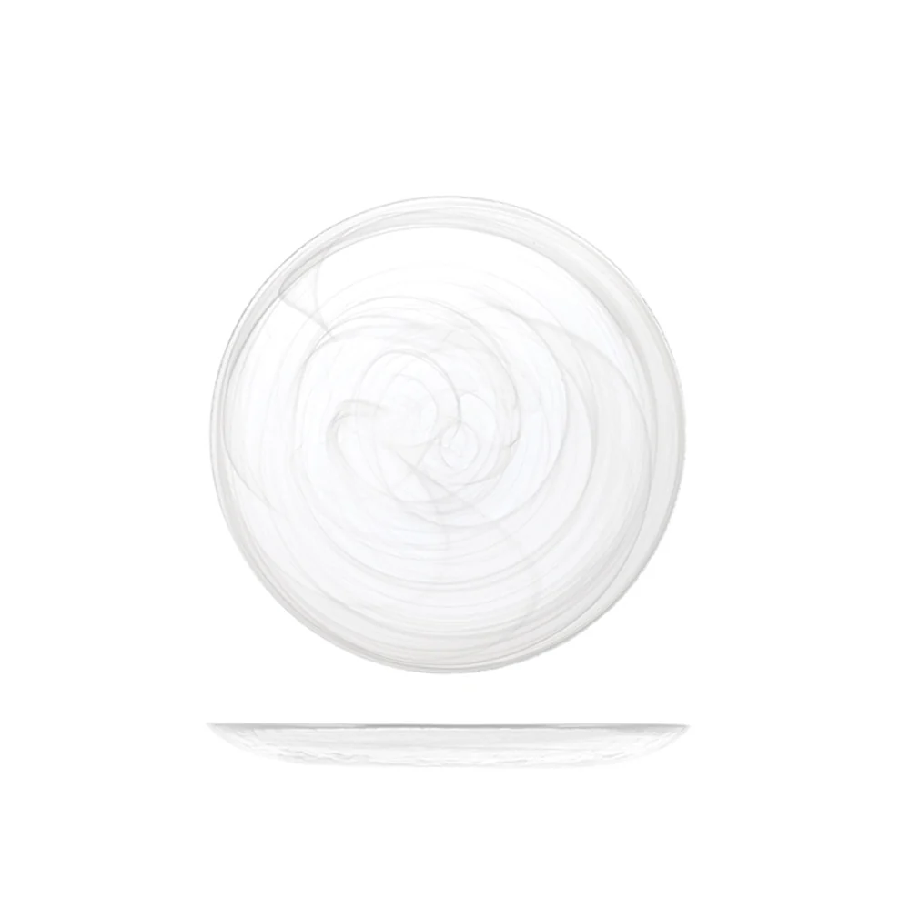 21 cm - Alabastro Piatto Frutta In Vetro - Set 6 Pz
