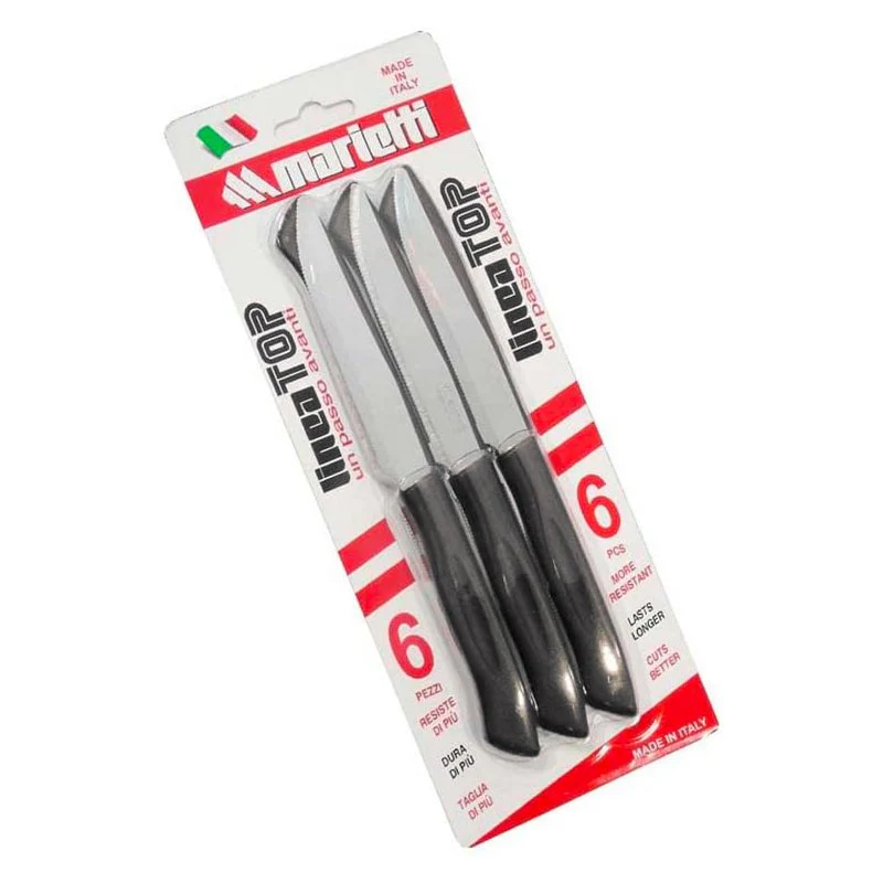 21 Cm - Top Coltello Bistecca In Acciaio Inox - Set 6 Pz