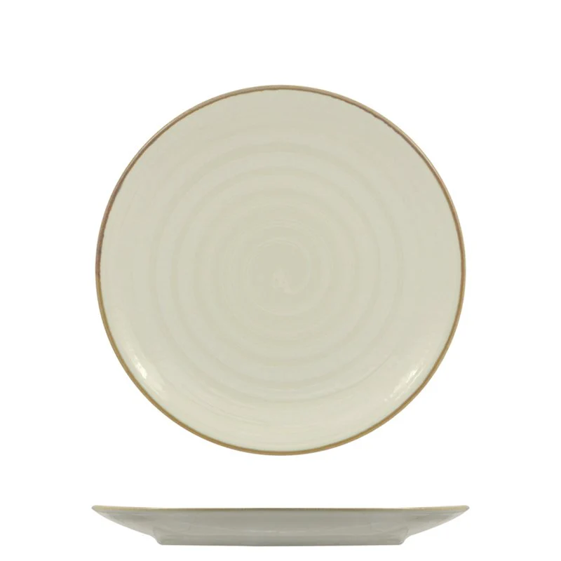 21 cm - Vortex Piatto Frutta Dessert In Porcellana - Set 12 Pz