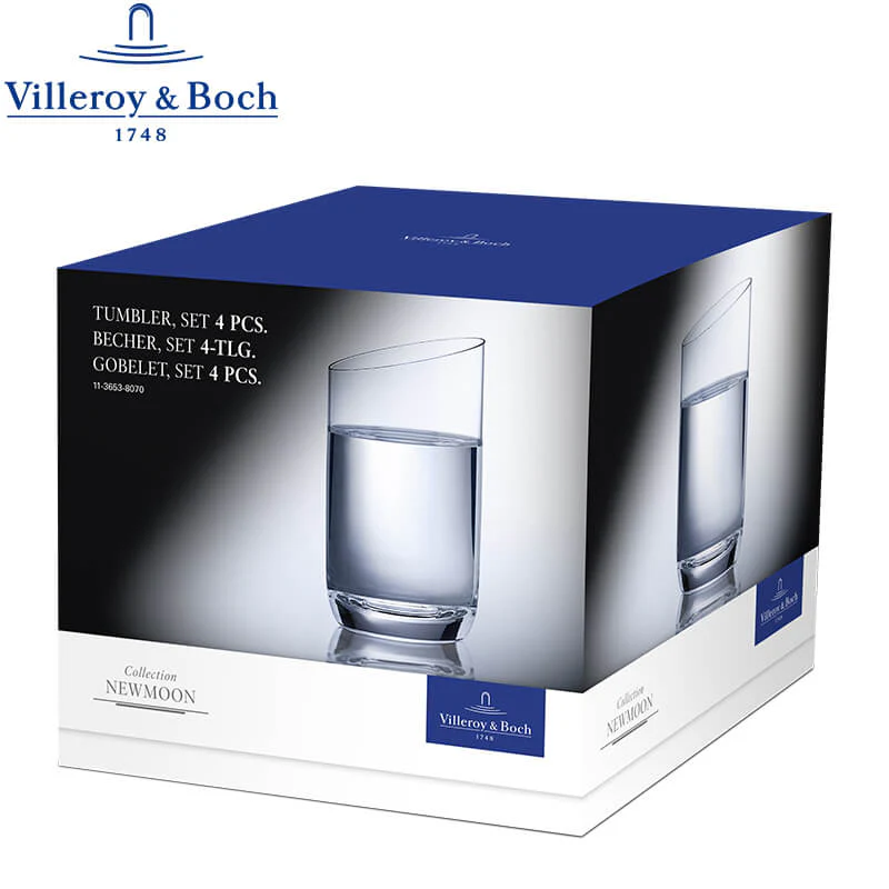 22.5 cl - NewMoon Bicchiere Acqua in Vetro - Set 4 Pezzi - Image 3