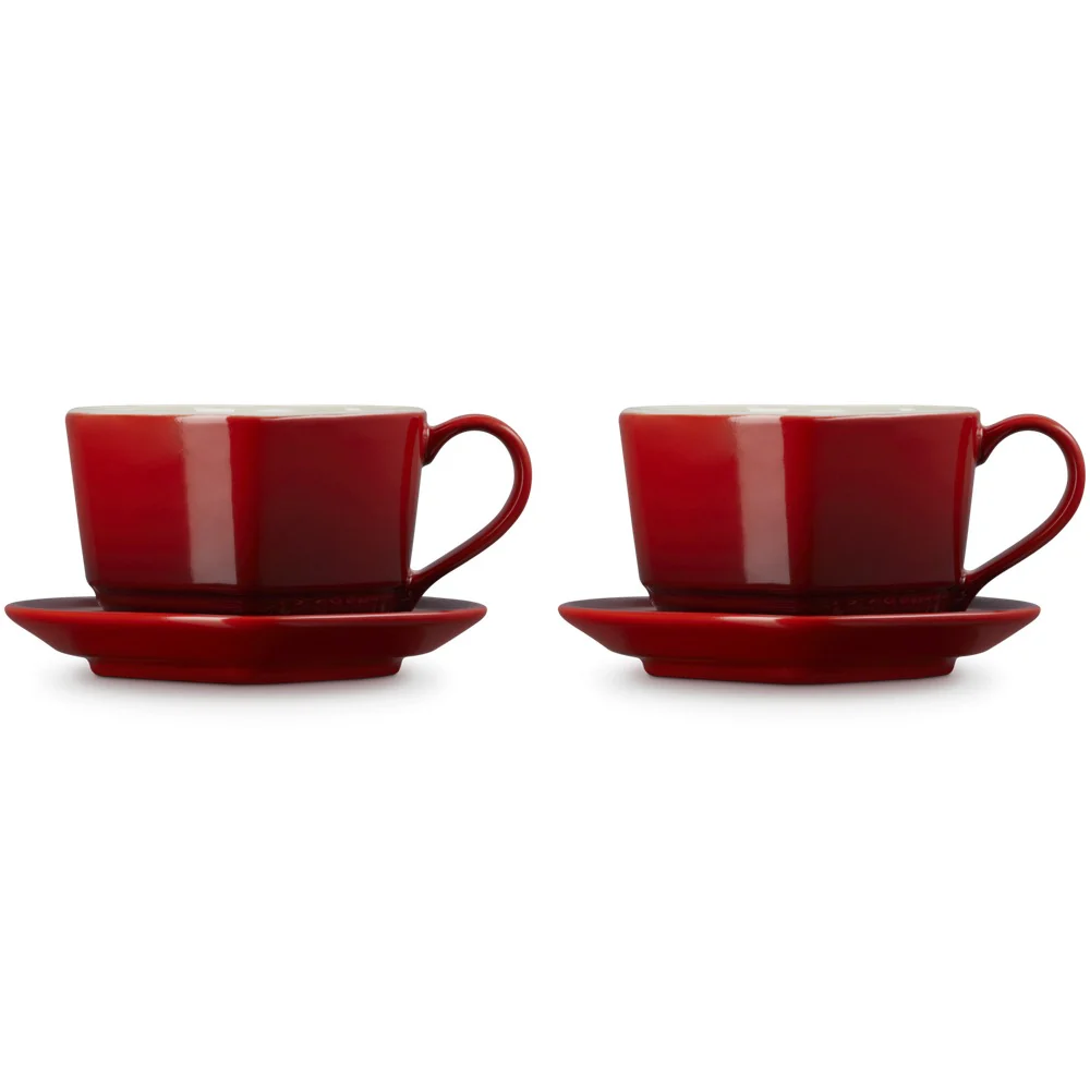 22 cl - Cuore Tazza Cappuccino Con Piattino In Gres Vetrificato Set 2 Pz - Image 3