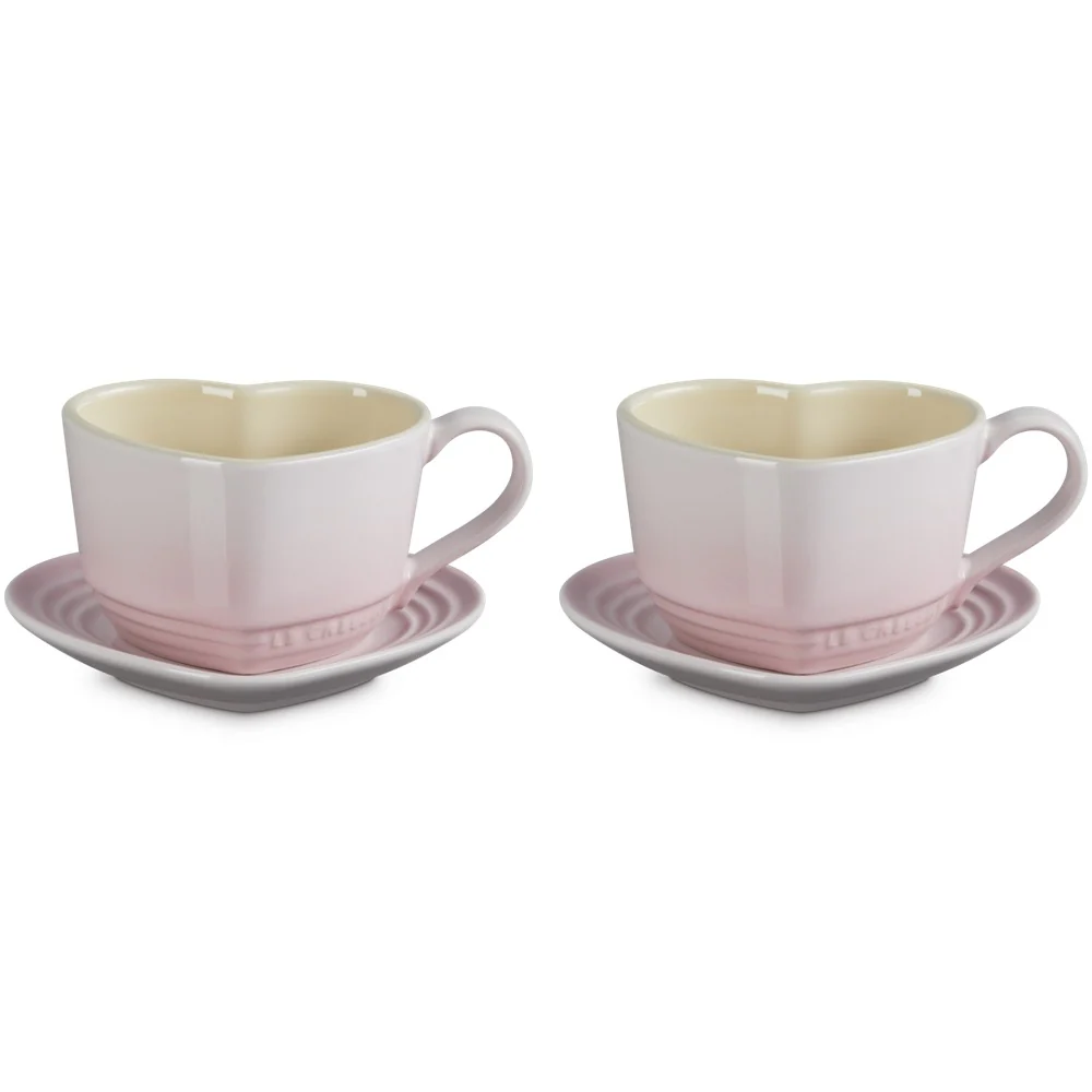 22 cl - Cuore Tazza Cappuccino Con Piattino In Gres Vetrificato Set 2 Pz - Image 6