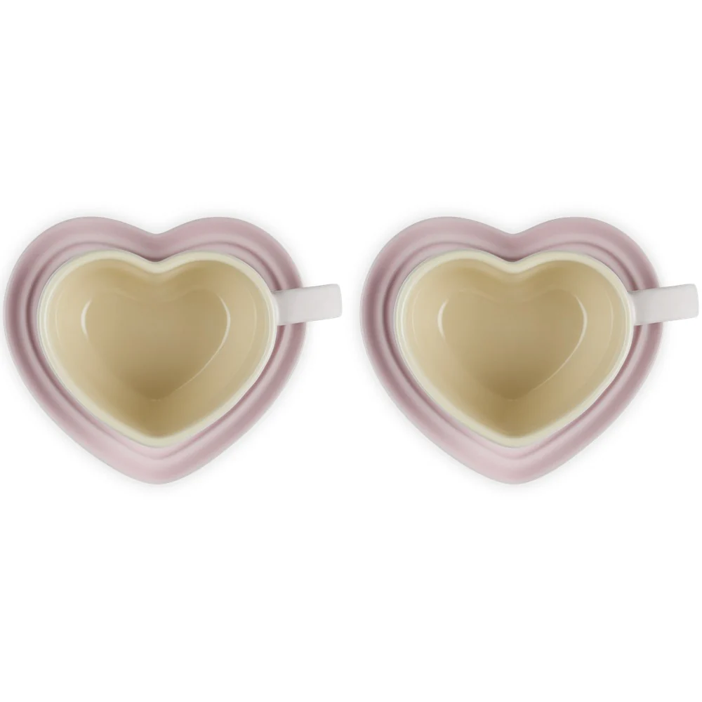 22 cl - Cuore Tazza Cappuccino Con Piattino In Gres Vetrificato Set 2 Pz - Image 8