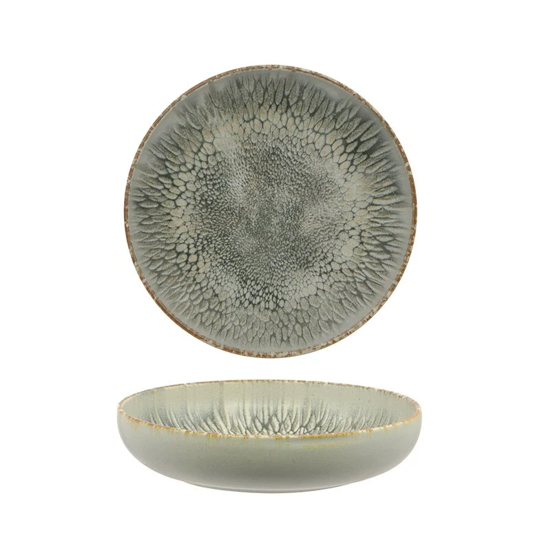 22 cm - Dust Piatto Fondo In Stoneware - Set 4 Pz