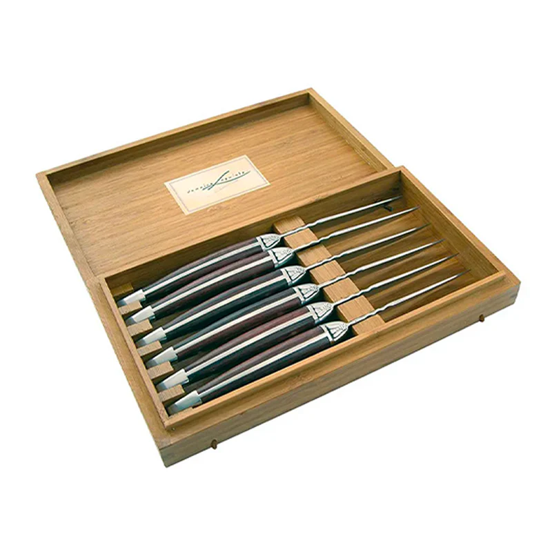 22 cm - Coltello Bistecca In Scatola Regalo In Acciaio Inox - Pakkawood - Set 6 Pz - Image 2