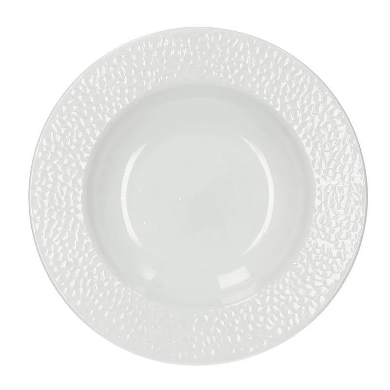 22 cm - Golf Piatto Fondo In Porcellana - Set 6 Pz