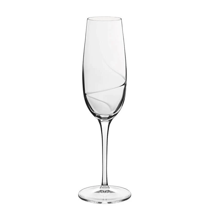 23.5 cl - Aero Calice Flute in Vetro - Set 6 Pezzi