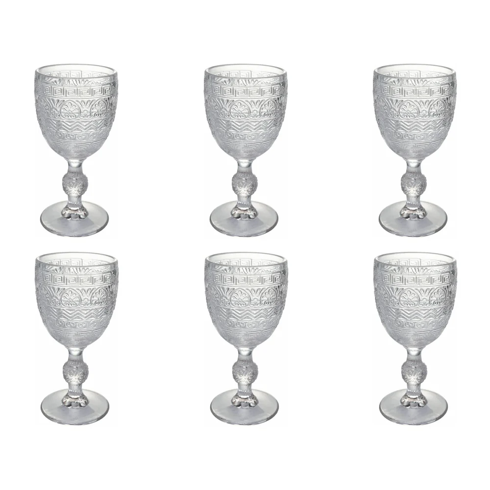 23.5 cl - Mexico Calice Acqua in Vetro - Set 6 Pezzi