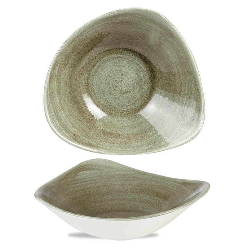 23.5x23.5 cm - Stonecast Piatto Fondo Triangolare In Porcellana Vetrificata - Image 30