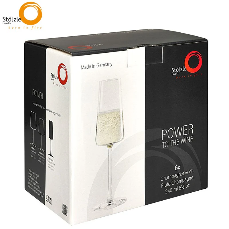 23.8 cl - Power Calice Flute in Vetro - Set 6 Pezzi - Image 4