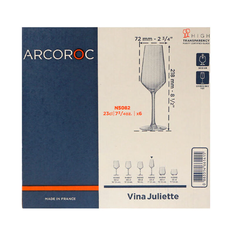 23 cl - Juliette Calice Flute in Vetro - Set 6 Pezzi - Image 5