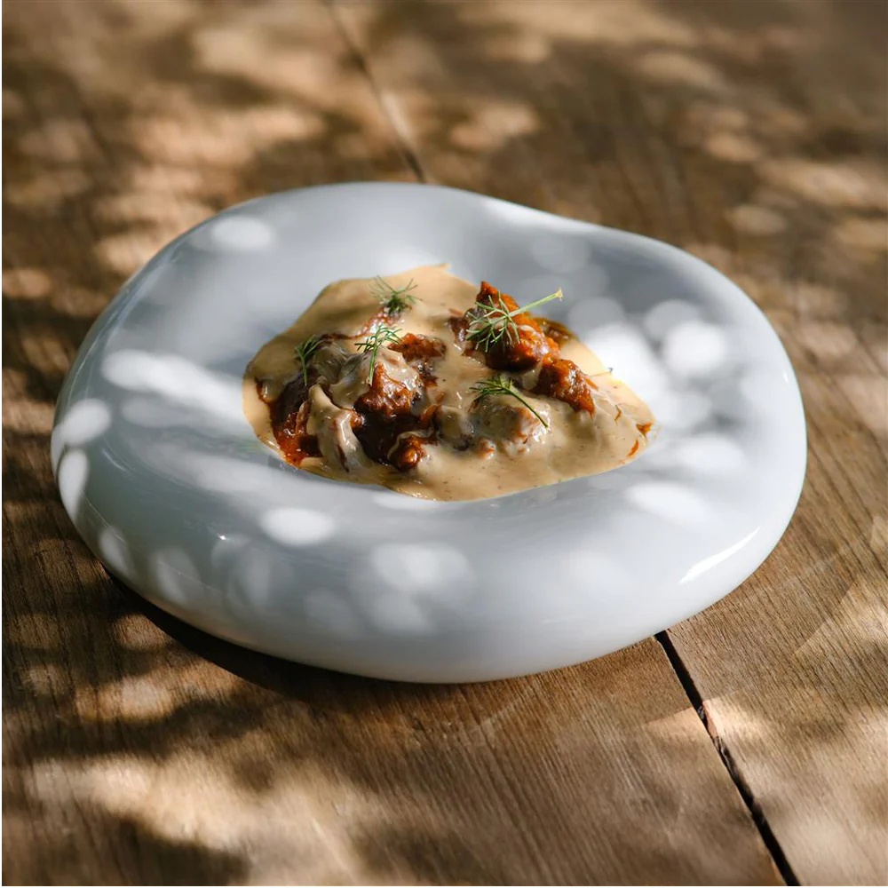 23 cm - Stone Piatto Presentazione Cuscino In Stoneware Set 3 Pz - Image 2