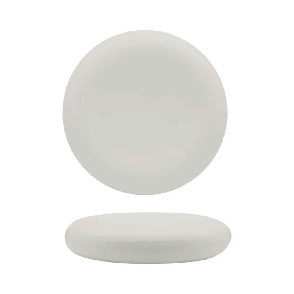 23 cm - Selecta Piatto Presentazione Alto Rotondo In Porcellana Set 2 Pz