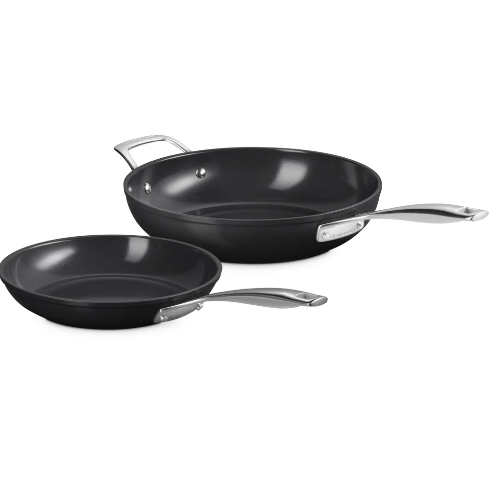 24-28 cm - Essential Set Padelle Antiaderenti Con Rivestimento In Ceramica In Acciaio Inox Set 2 Pz