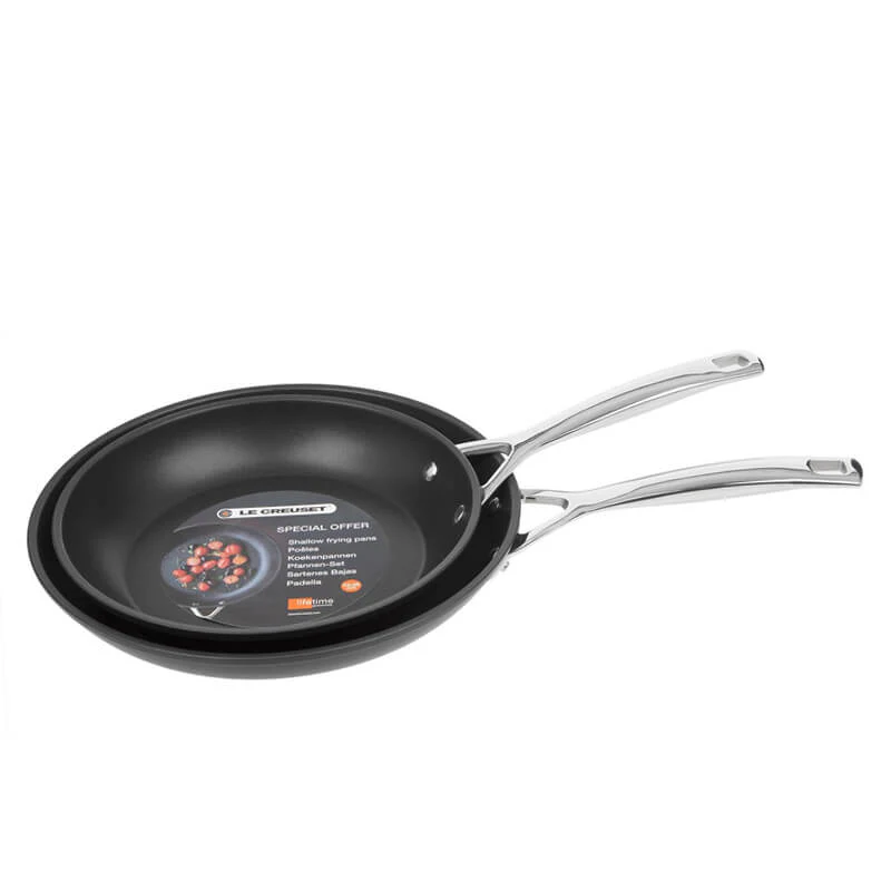 24-28 cm - Les Forgées Set Padelle Antiaderenti In Alluminio - Set 2 Pz