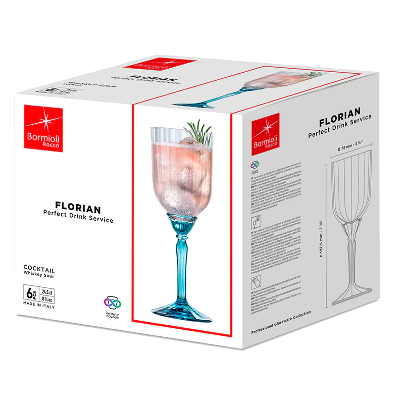24.5 cl - Florian Calice Cocktail in Vetro - Set 6 Pezzi - Image 5