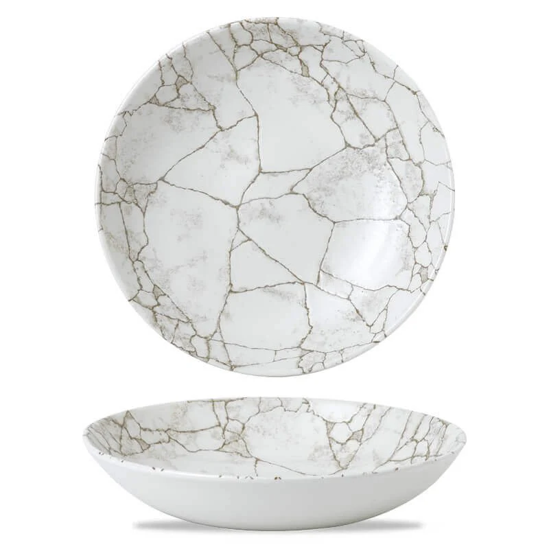 24.8 cm - Studio Prints Kintsugi Piatto Fondo In Porcellana Vetrificata