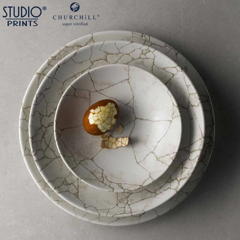 24.8 cm - Studio Prints Kintsugi Piatto Fondo In Porcellana Vetrificata - Image 2