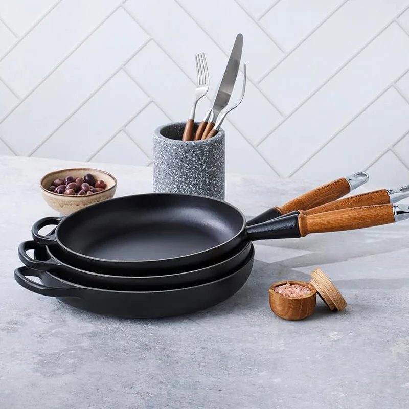 24 cm - Tradition Padella In Ghisa Smaltata con Manico In Legno - Image 6