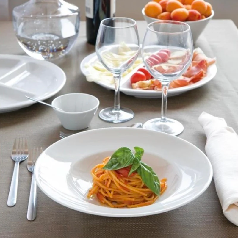 24 cm - Napoli Piatto Pasta In Porcellana - Set 6 Pz - Image 2