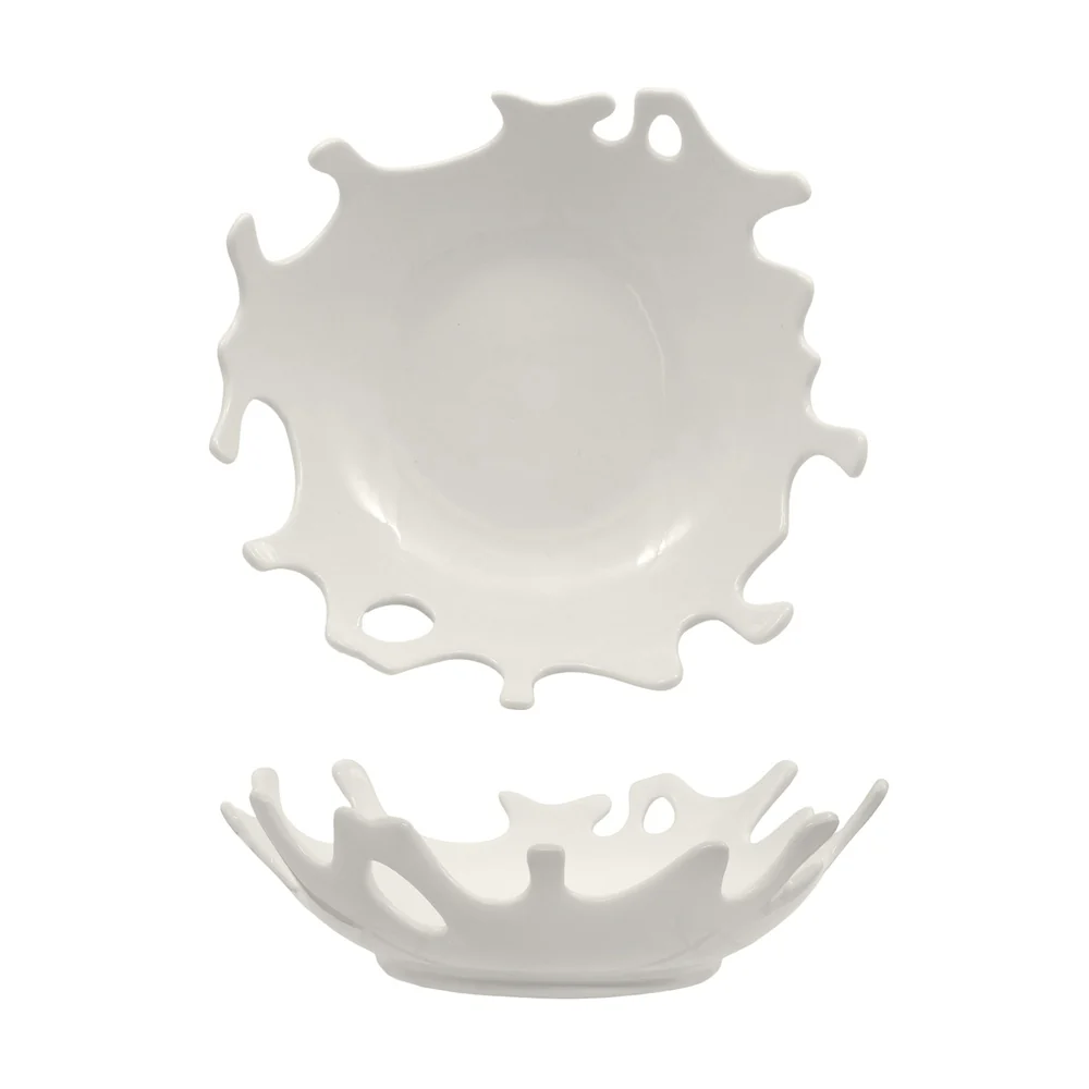 24 cm - Selecta Splash Coppa Fonda In Porcellana Set 3 Pz