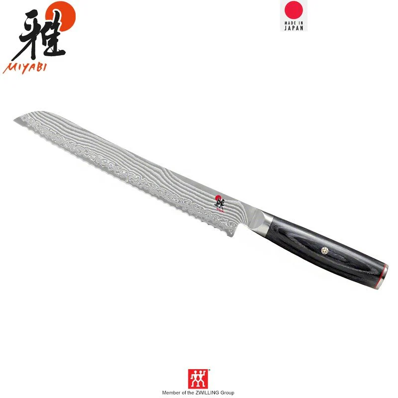 24 cm - Miyabi 5000FCD Coltello Pane In Acciaio Inox - Plastica