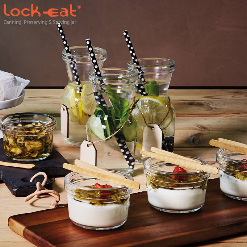 25 cl - Lock Eat Caraffa in Vetro - Set 6 Pezzi - Image 2