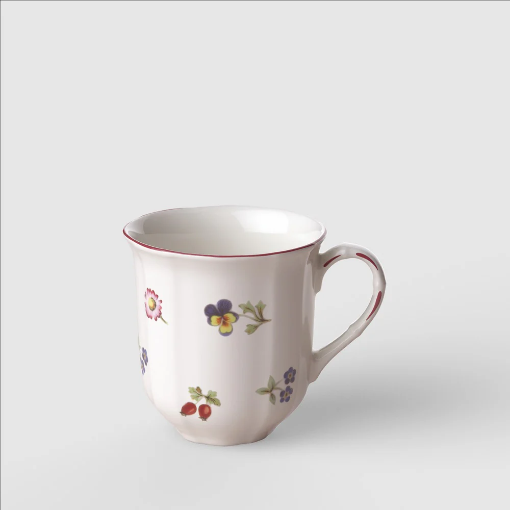 25 cl - Petite Fleur Tazza Mug In Porcellana Premium - Set 6 Pz