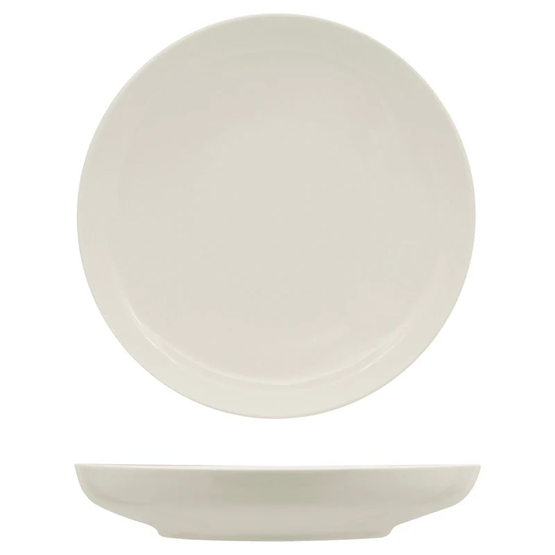 25 cm - Privilege Piatto Fondo In Porcellana - Set 6 Pz