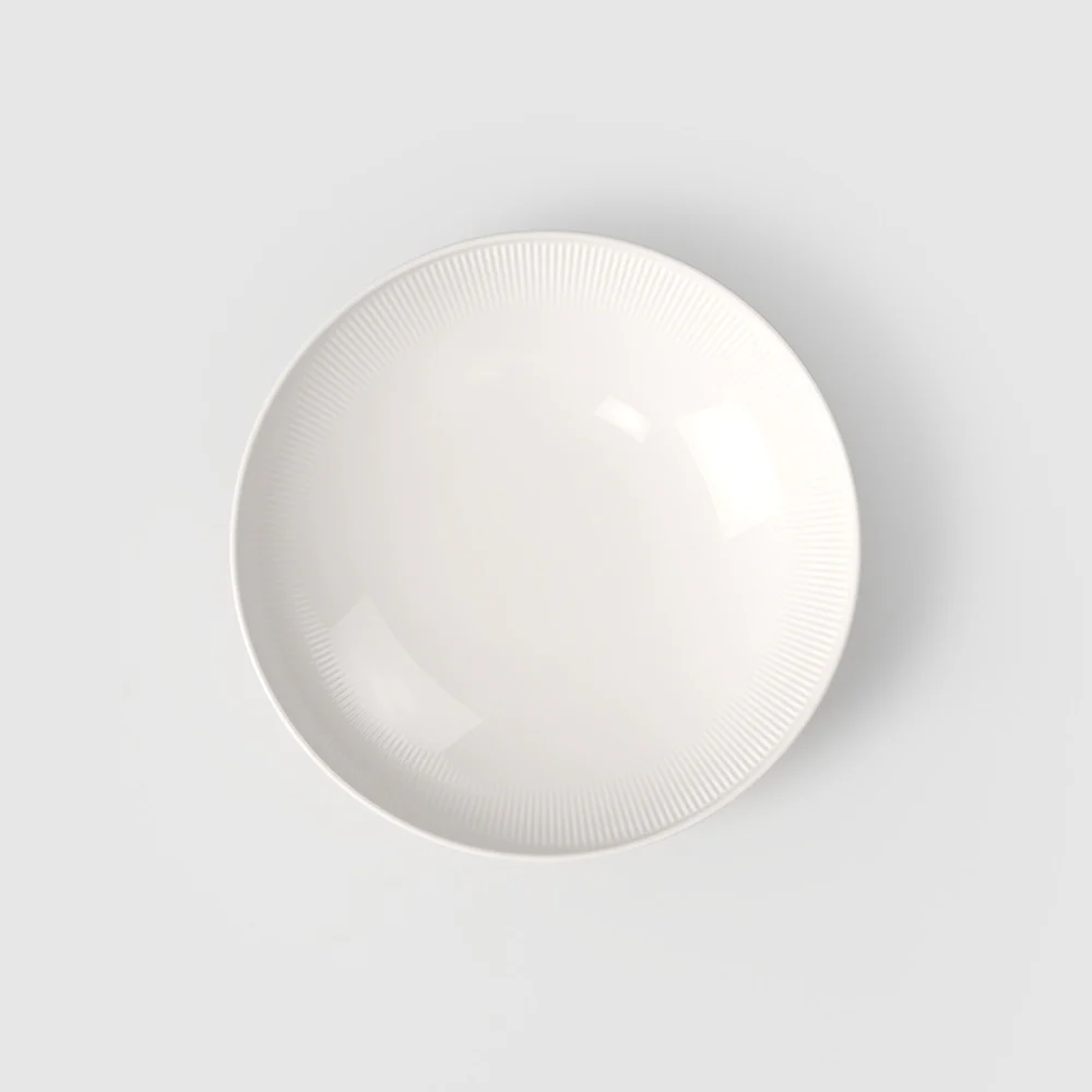 25 cm - Afina Piatto Fondo Senza Falda In Porcellana - Set 6 Pz
