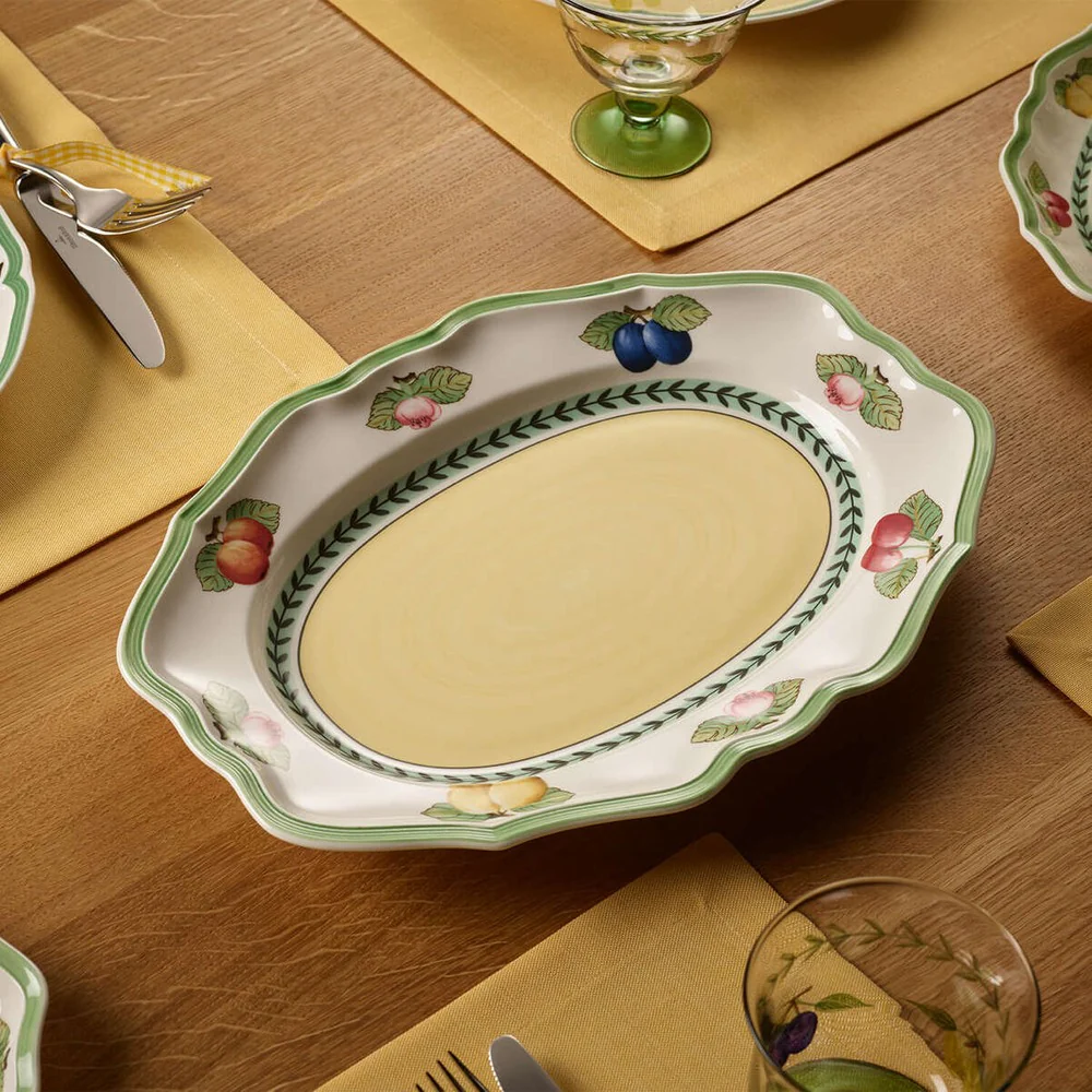 26.4x36.7 cm - French Garden Fleurence Piatto Presentazione In Porcellana Premium - Image 2
