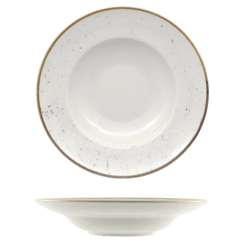 26.5 cm - Stains Piatto Pasta In Porcellana - Set 6 Pz