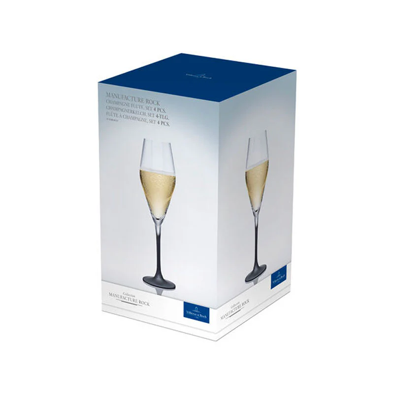 26 cl - Manufacture Rock Calice Flute in Vetro - Set 4 Pezzi - Image 6