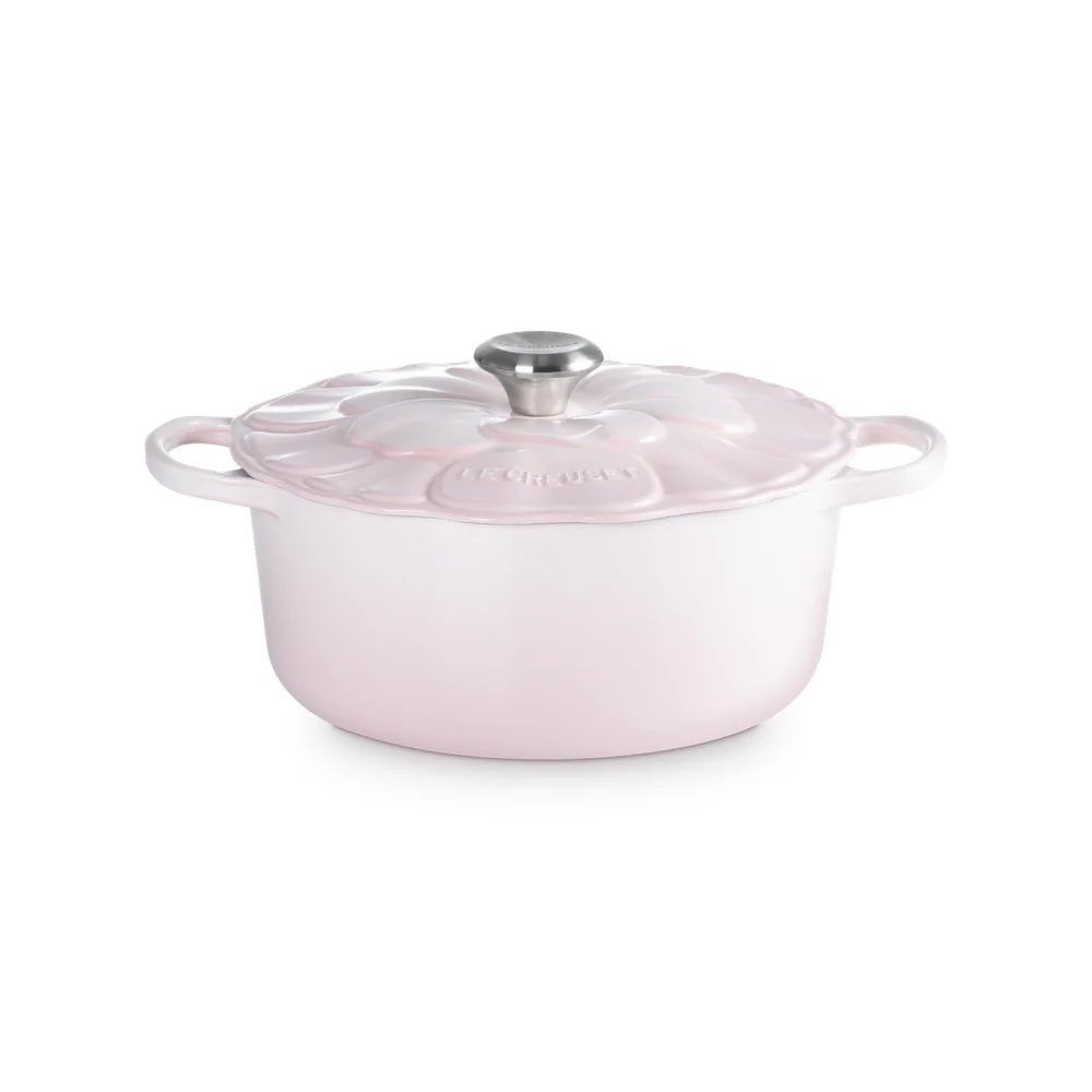 26 cm - Evolution Cocotte Rotonda Con Coperchio a Fiore In Ghisa Vetrificata - Image 11