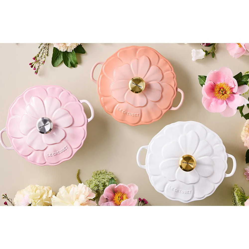26 cm - Evolution Cocotte Rotonda Con Coperchio a Fiore In Ghisa Vetrificata - Image 19