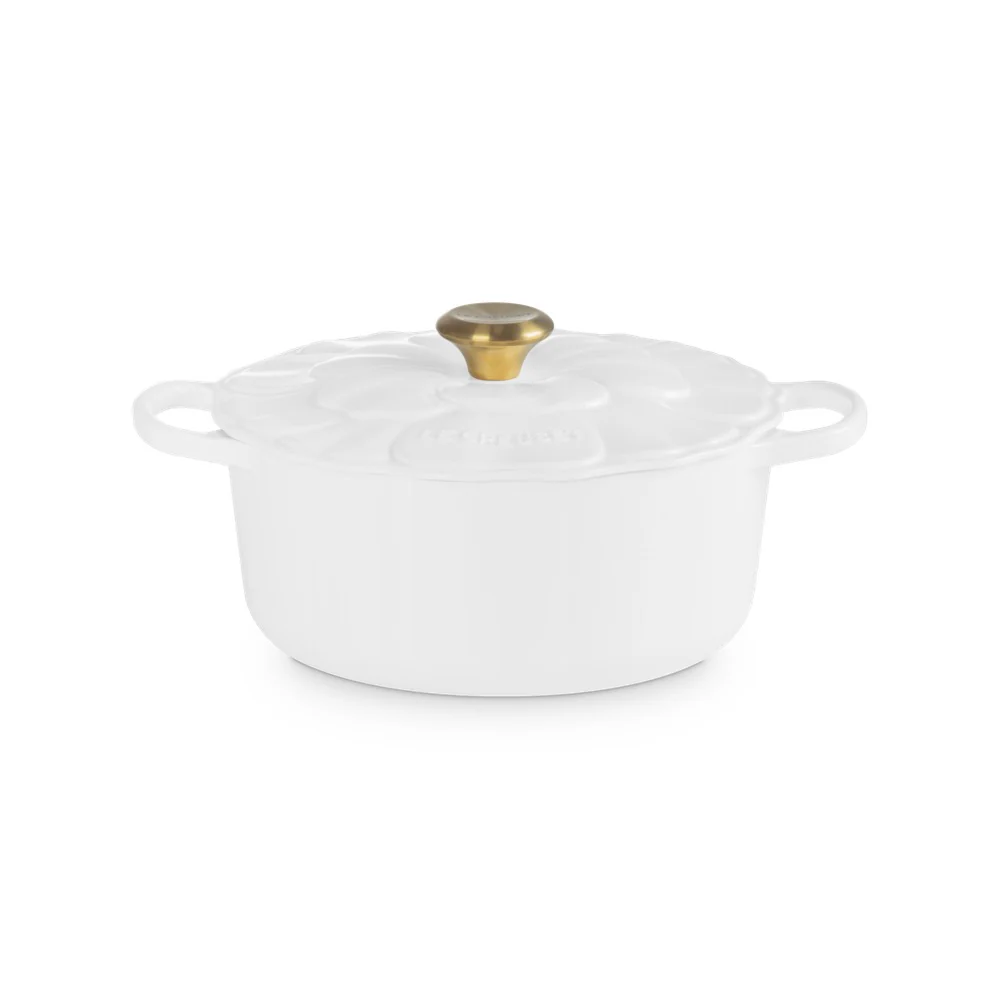 26 cm - Evolution Cocotte Rotonda Con Coperchio a Fiore In Ghisa Vetrificata - Image 2