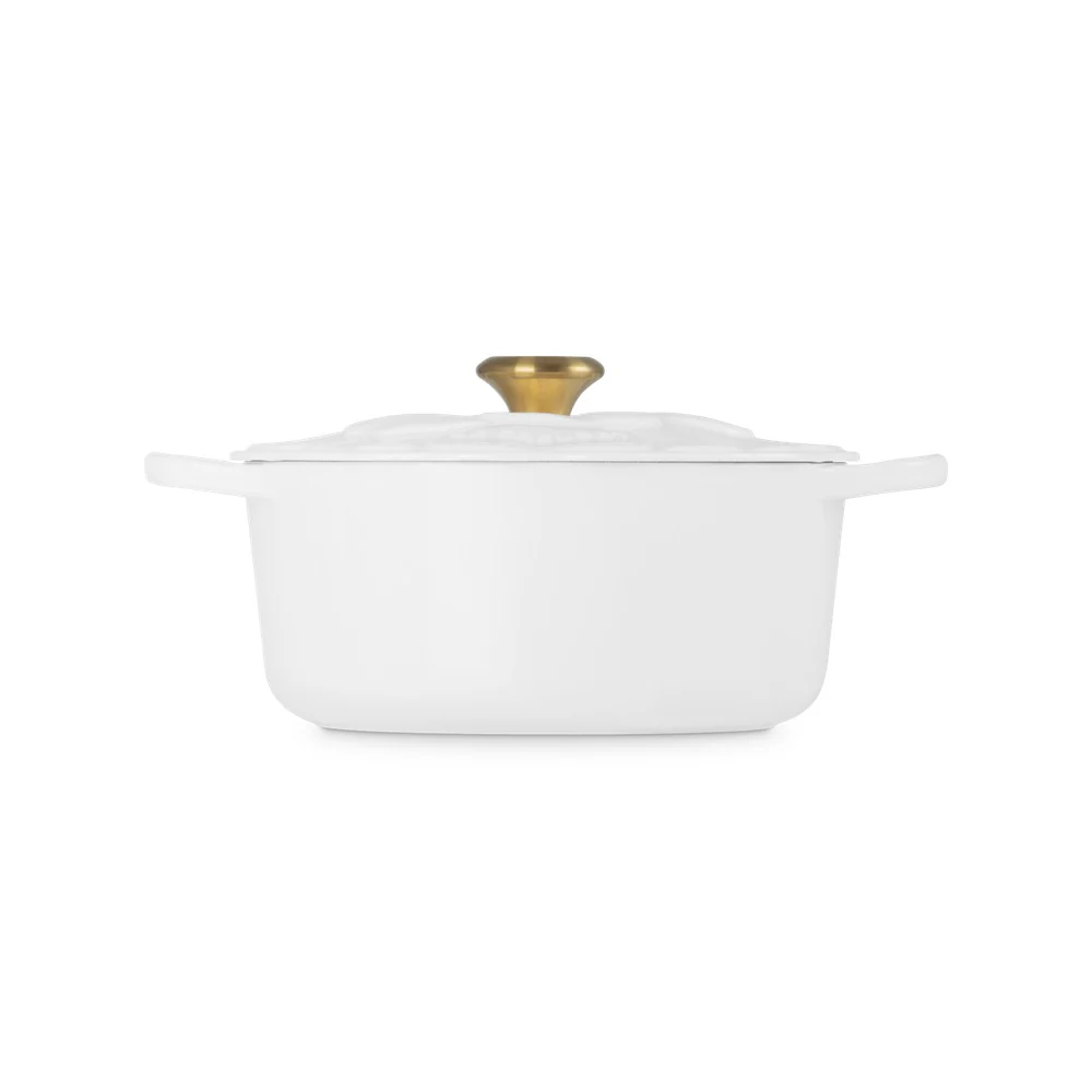 26 cm - Evolution Cocotte Rotonda Con Coperchio a Fiore In Ghisa Vetrificata - Image 3
