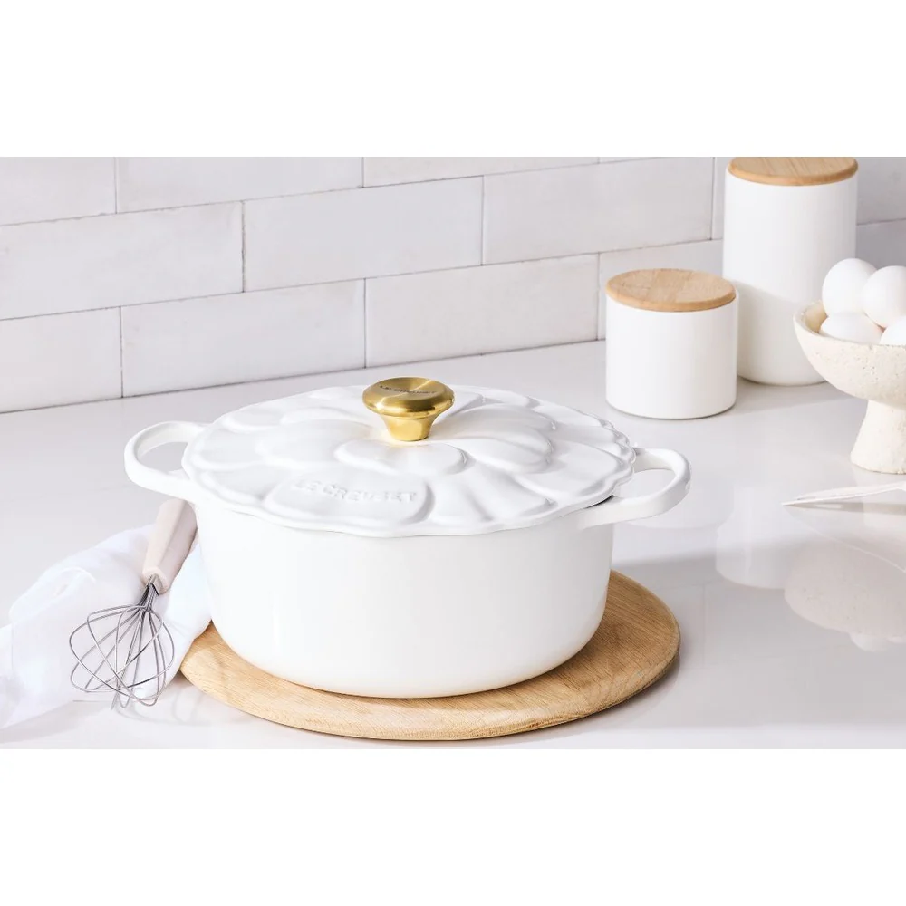 26 cm - Evolution Cocotte Rotonda Con Coperchio a Fiore In Ghisa Vetrificata - Image 5