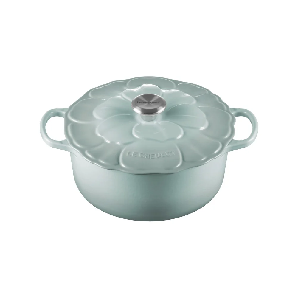 26 cm - Evolution Cocotte Rotonda Con Coperchio a Fiore In Ghisa Vetrificata - Image 7