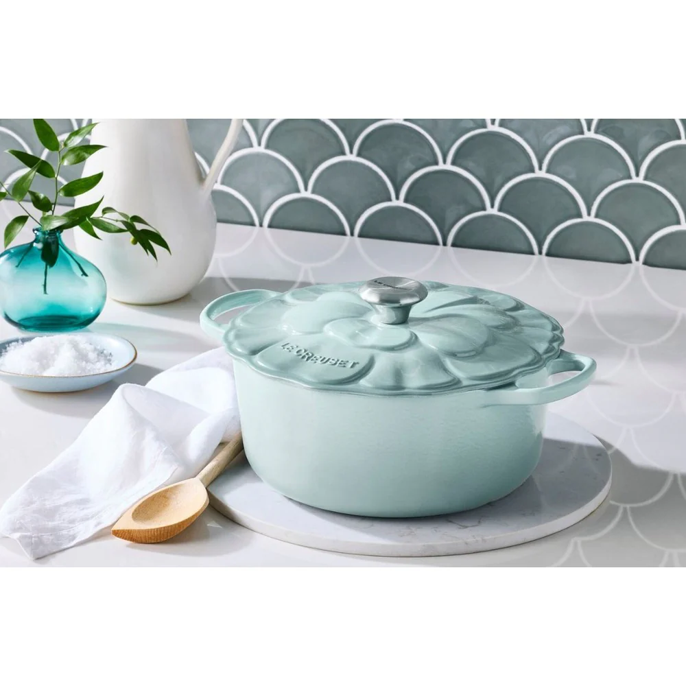 26 cm - Evolution Cocotte Rotonda Con Coperchio a Fiore In Ghisa Vetrificata - Image 8