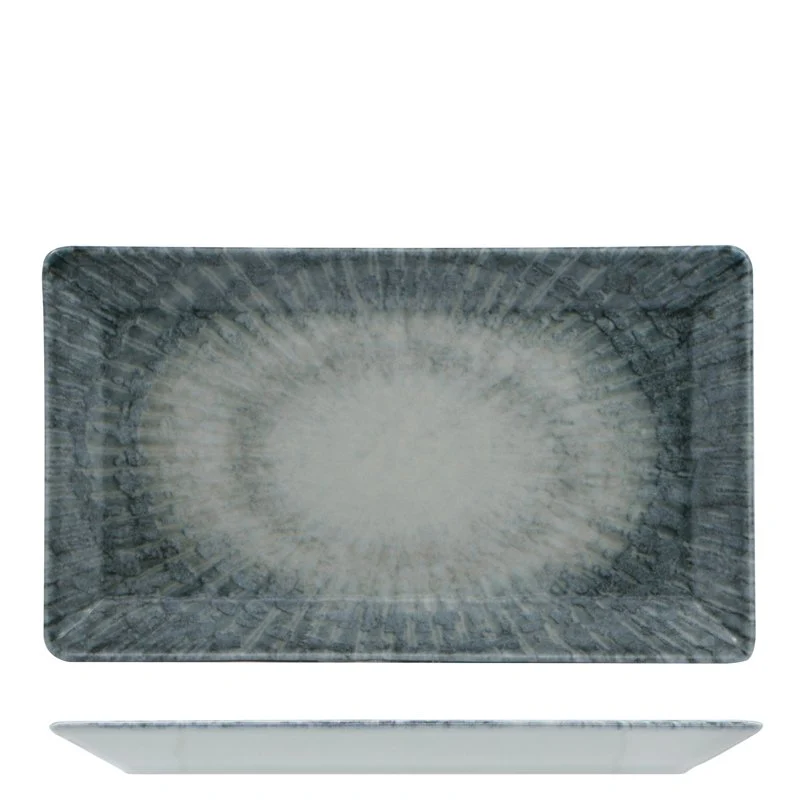 26x15 cm - Space Piatto Vassoio Rettangolare In Porcellana - Set 10 Pz